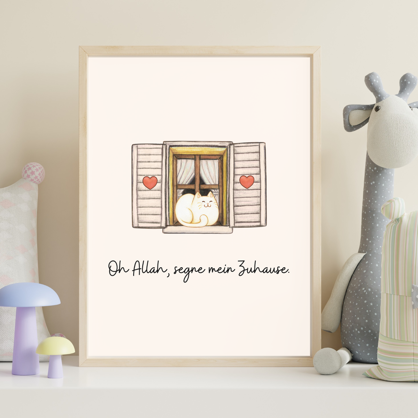 Poster Allah segne mein Zuhause (Katze)