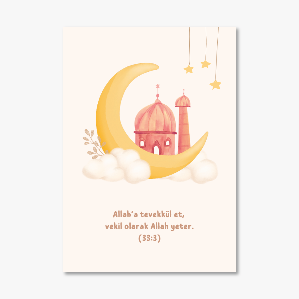 3'lü Wansticker poster seti Bismillah - Almanca veya Türkçe