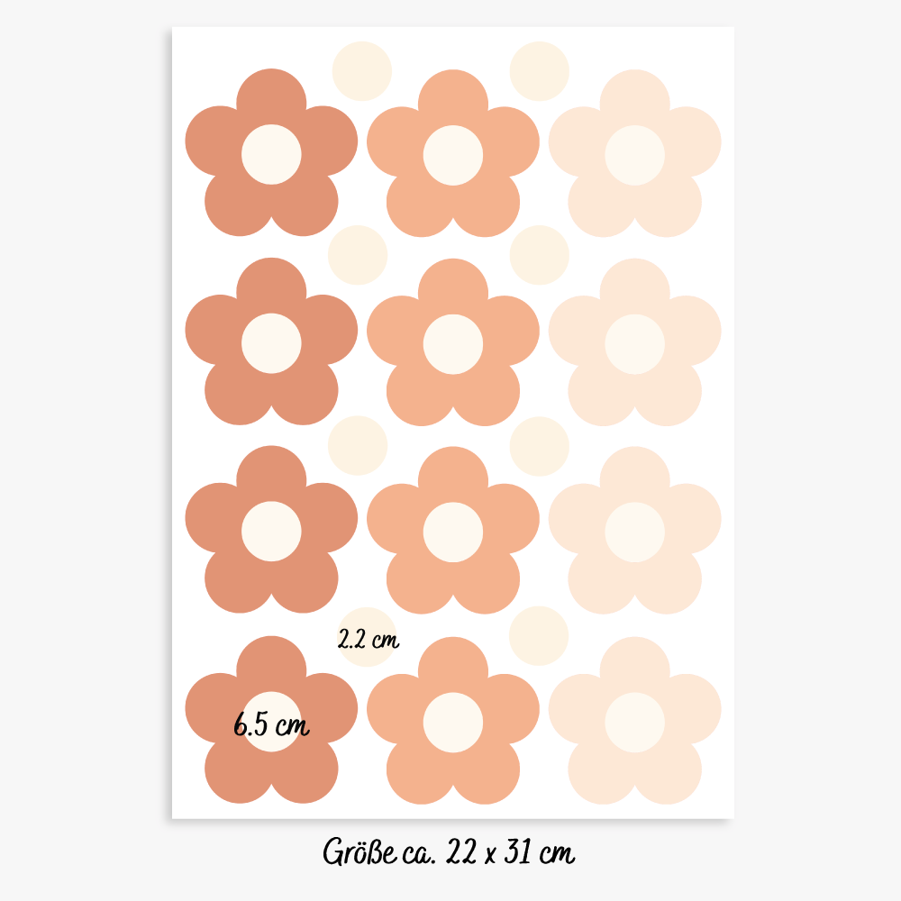 Duvar sticker çiçek (çeşitli renkler)