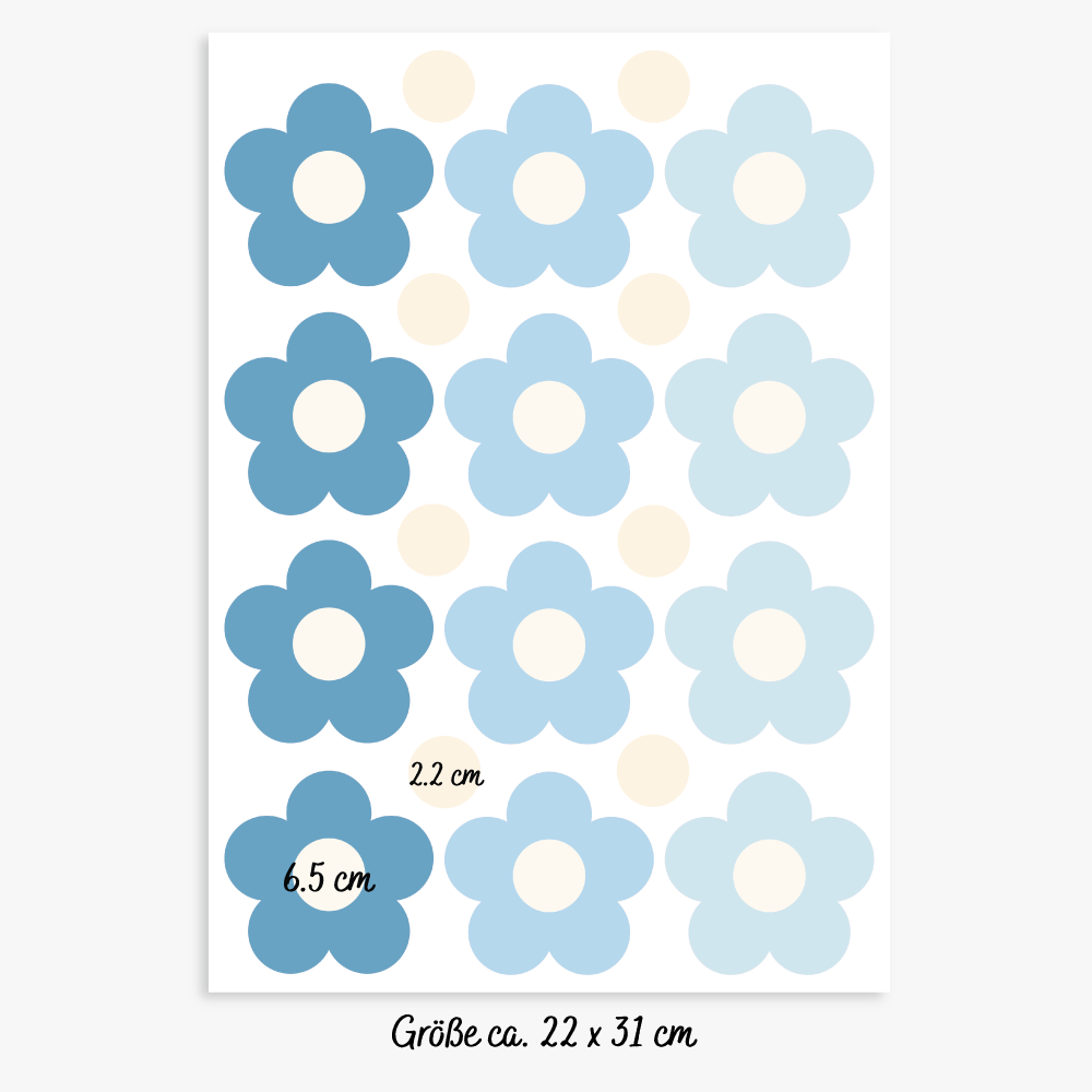 Duvar sticker çiçek (çeşitli renkler)