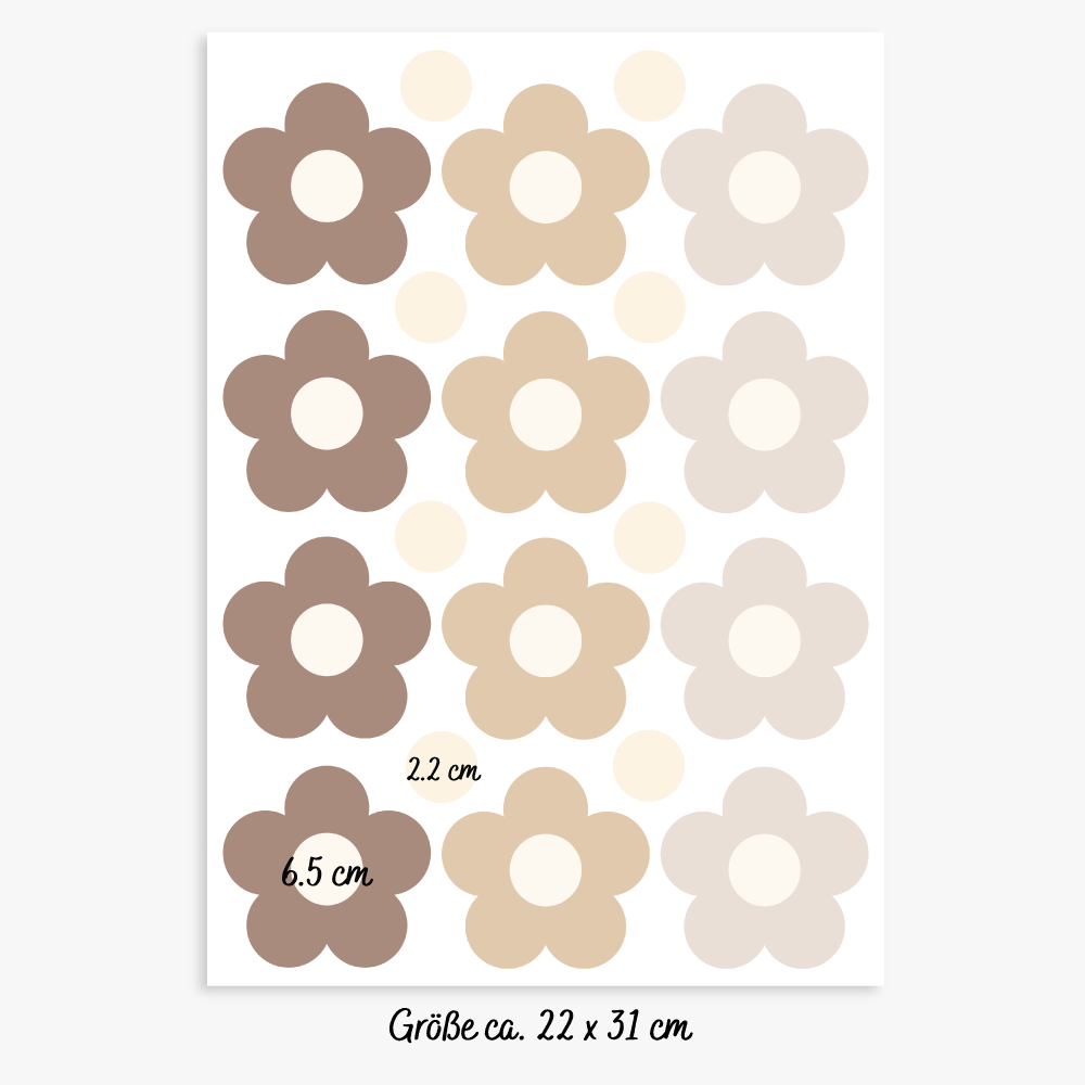 Duvar sticker çiçek (çeşitli renkler)