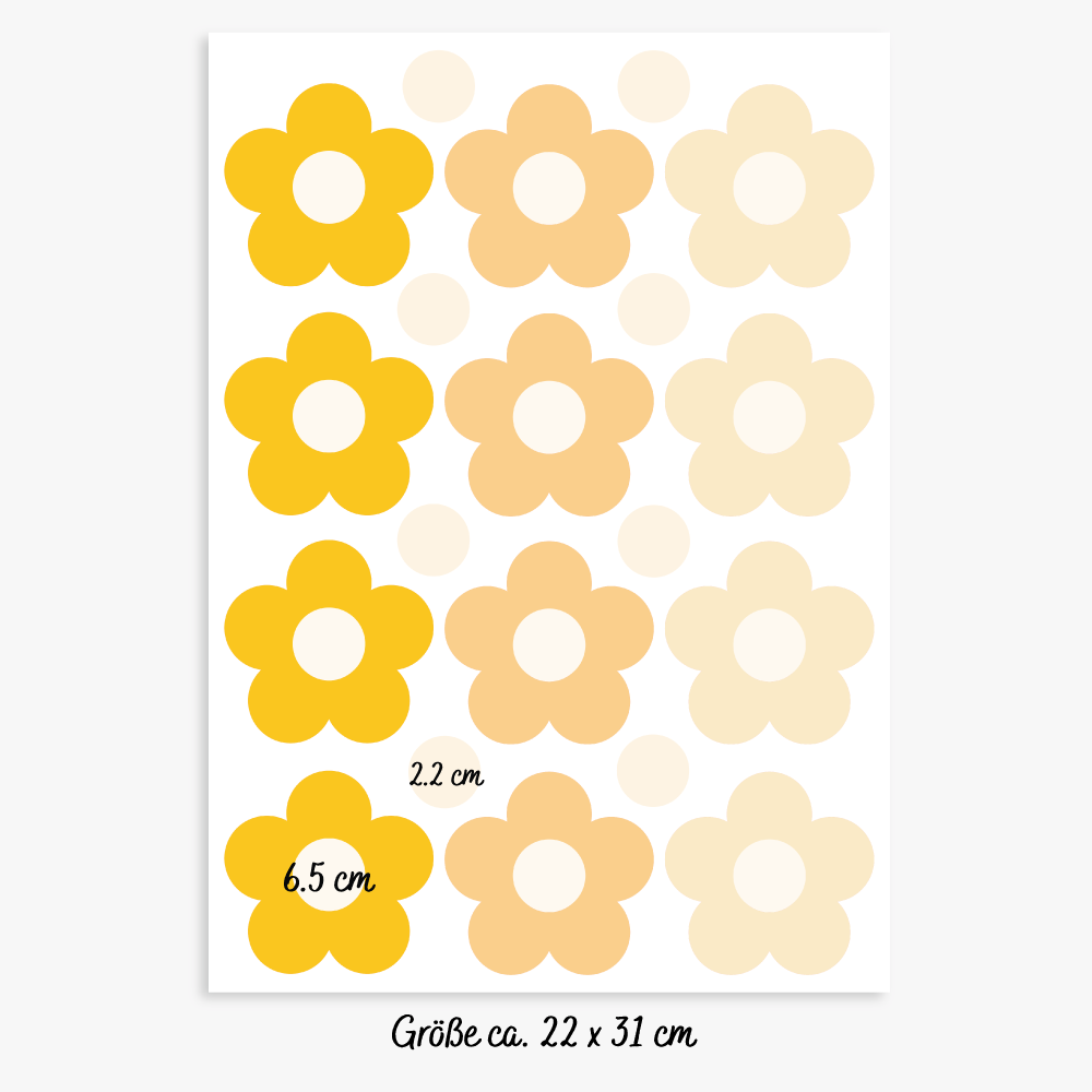 Duvar sticker çiçek (çeşitli renkler)