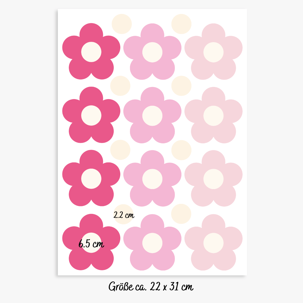 Duvar sticker çiçek (çeşitli renkler)