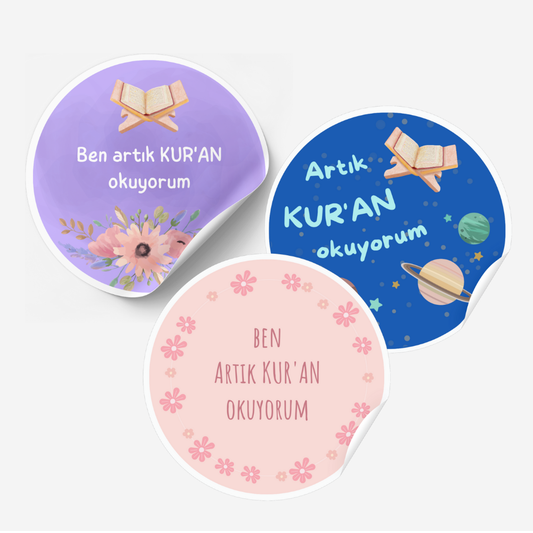 Artk Kur'an okuyorum - 2x 12 verschiedene Motive