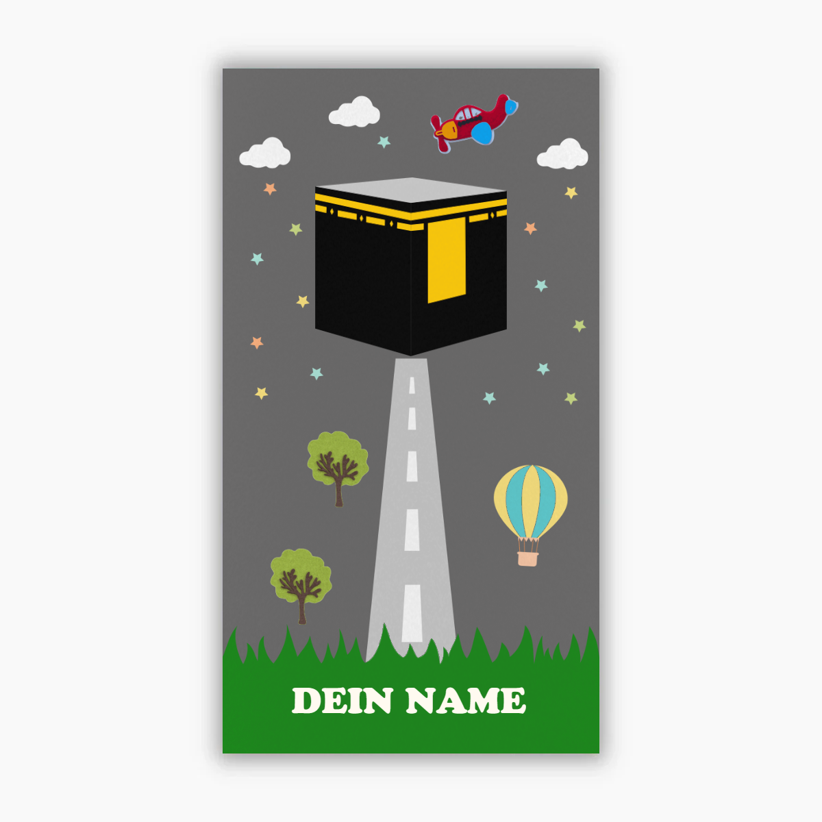 Gebetsteppich zum Basteln mit Filzformen - verschiedene Farben - personalisierbar