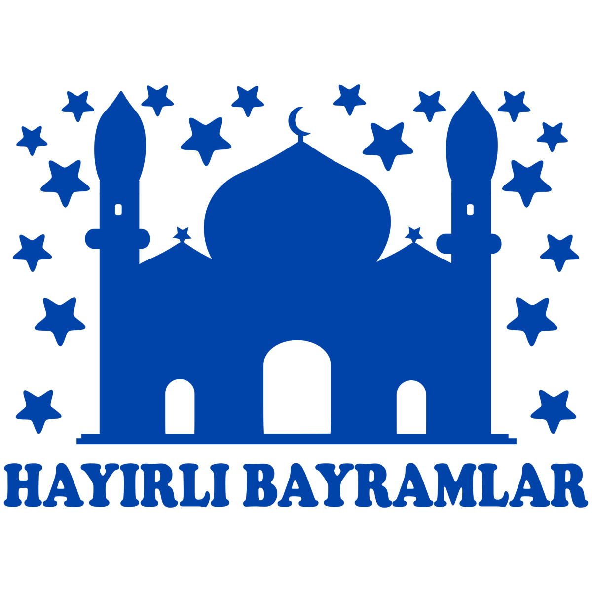 Hayırlı Bayramlar cam filmi - renk seçimi
