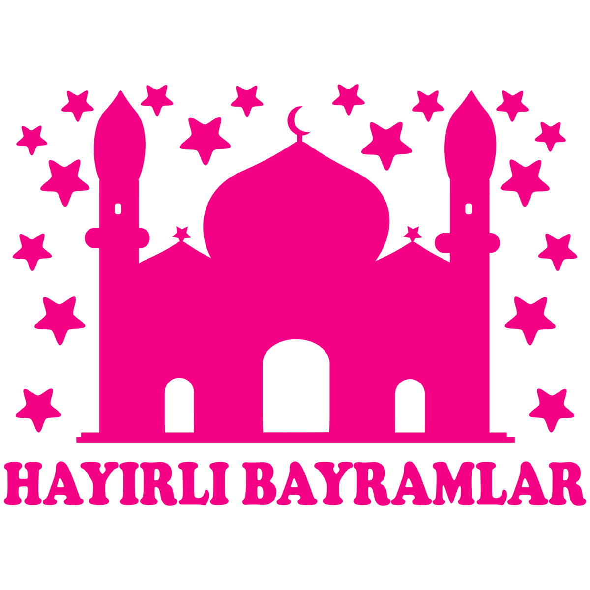 Hayırlı Bayramlar cam filmi - renk seçimi