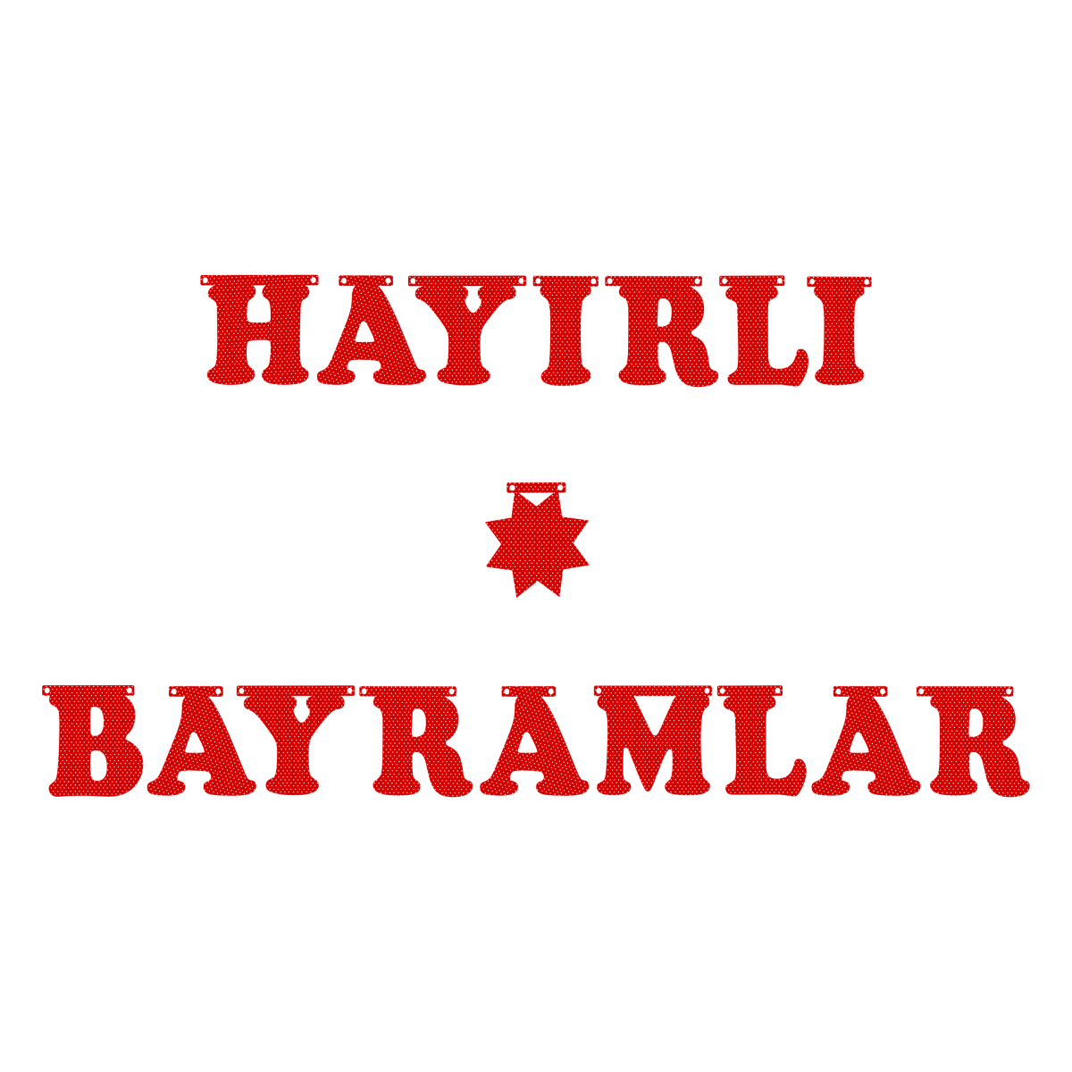 Hayırlı Bayramlar çelengi - renk seçeneği