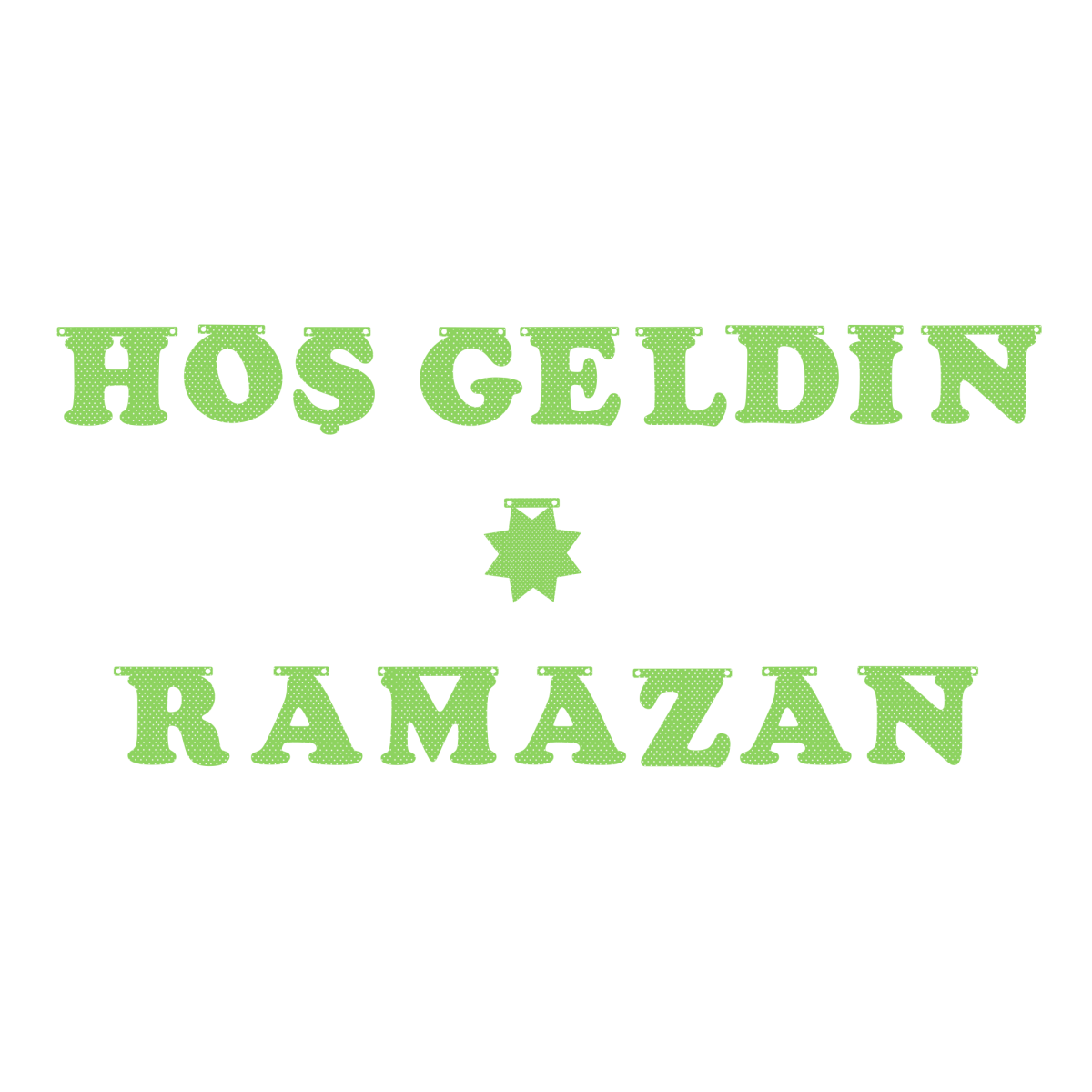 Hoş geldin Ramazan çelengi - renk seçimi