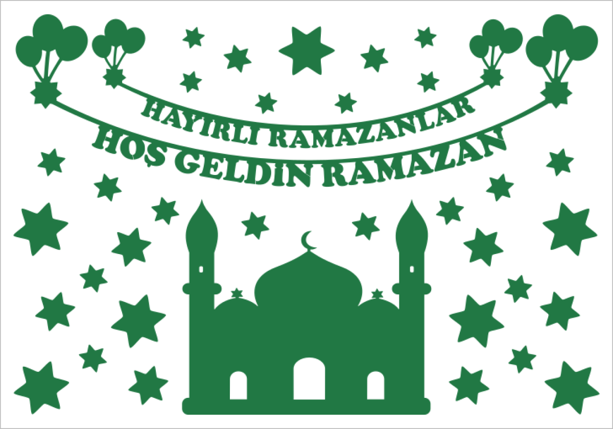 Hoş geldin Ramazan cam filmi - renk seçimi