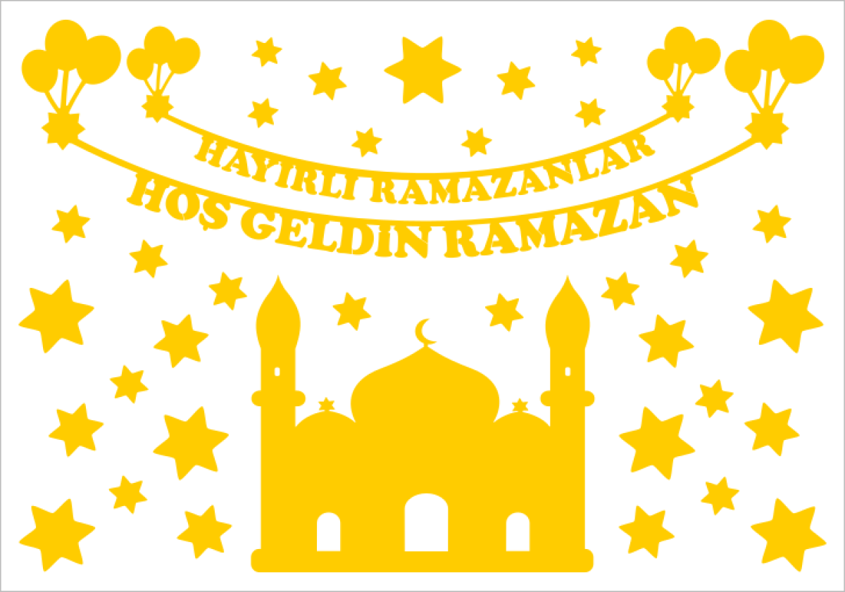 Hoş geldin Ramazan cam filmi - renk seçimi