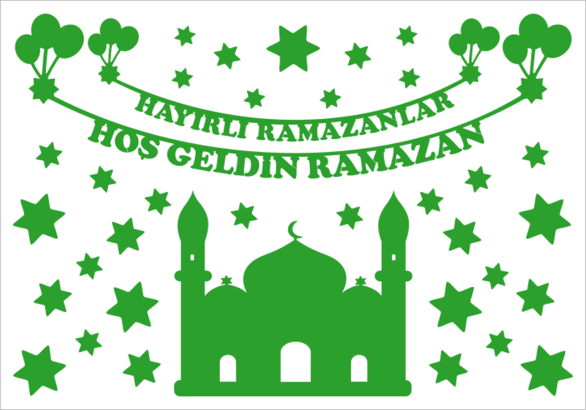 Hoş geldin Ramazan cam filmi - renk seçimi