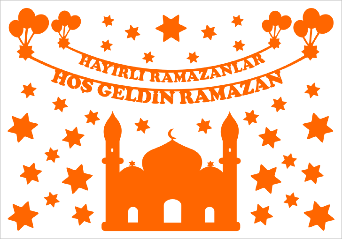 Hoş geldin Ramazan cam filmi - renk seçimi