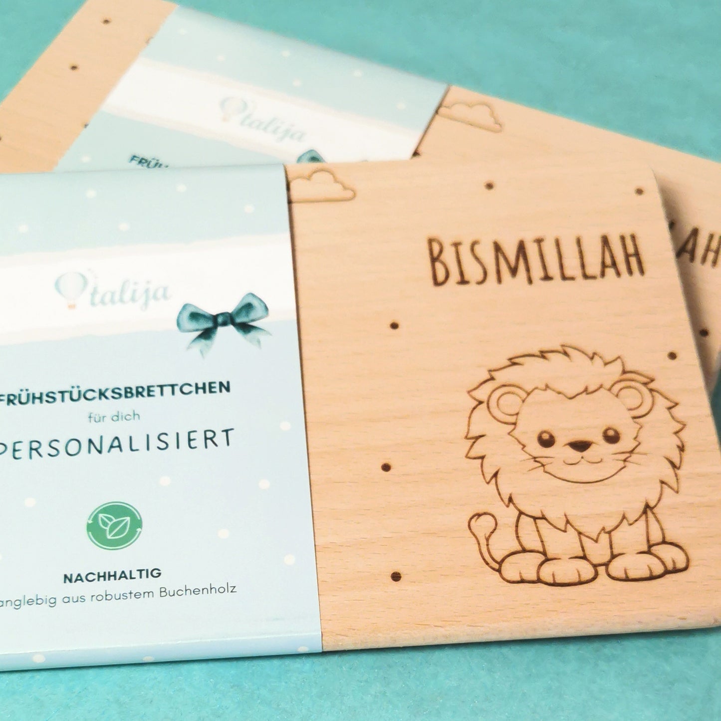 Personalisiertes Frühstücksbrettchen Tiere im Wald