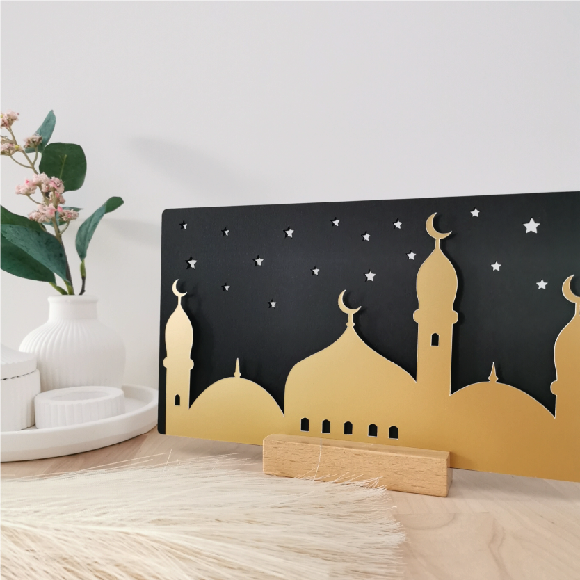 Cami silueti 3D dekoratif kart