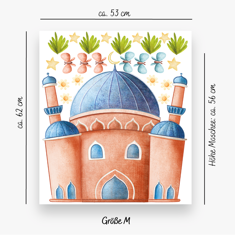 Duvar sticker camii pişmiş toprak