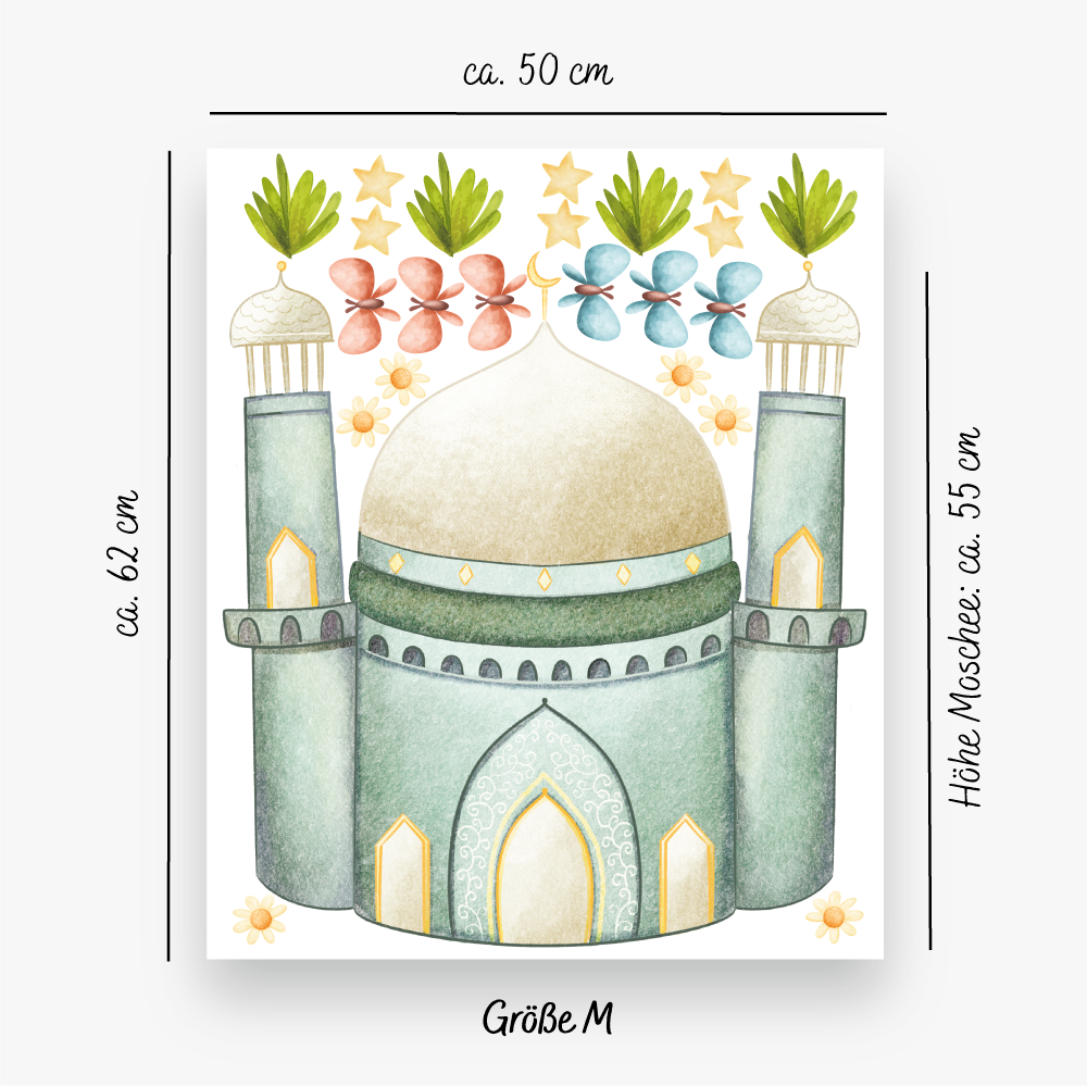Duvar sticker cami yeşili