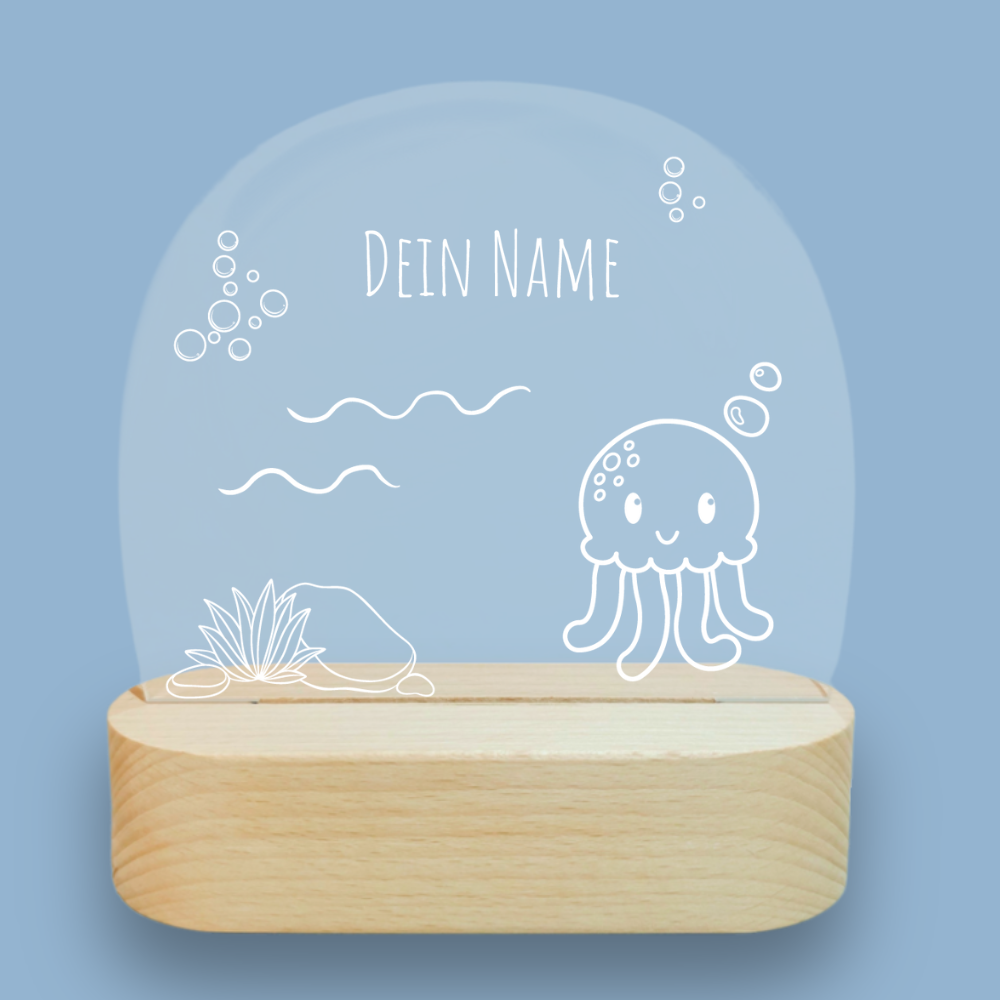 Nachtlicht Qualle - personalisierbar