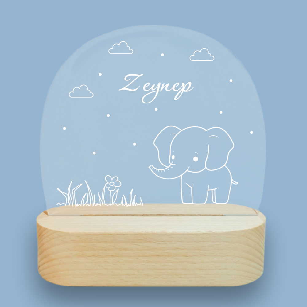 Nachtlicht Elefant - personalisierbar
