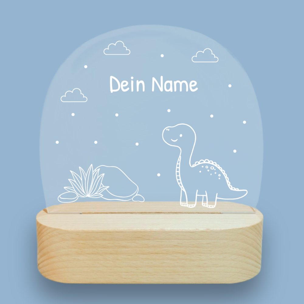Nachtlicht Brachiosaurus - personalisierbar