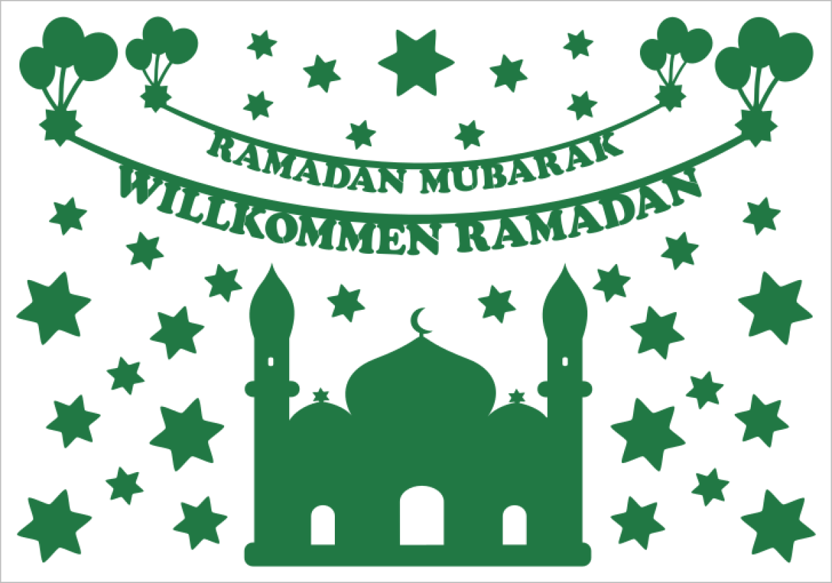 Ramazan ayına hoş geldiniz cam filmi - renk seçimi