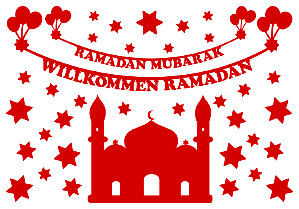 Ramazan ayına hoş geldiniz cam filmi - renk seçimi