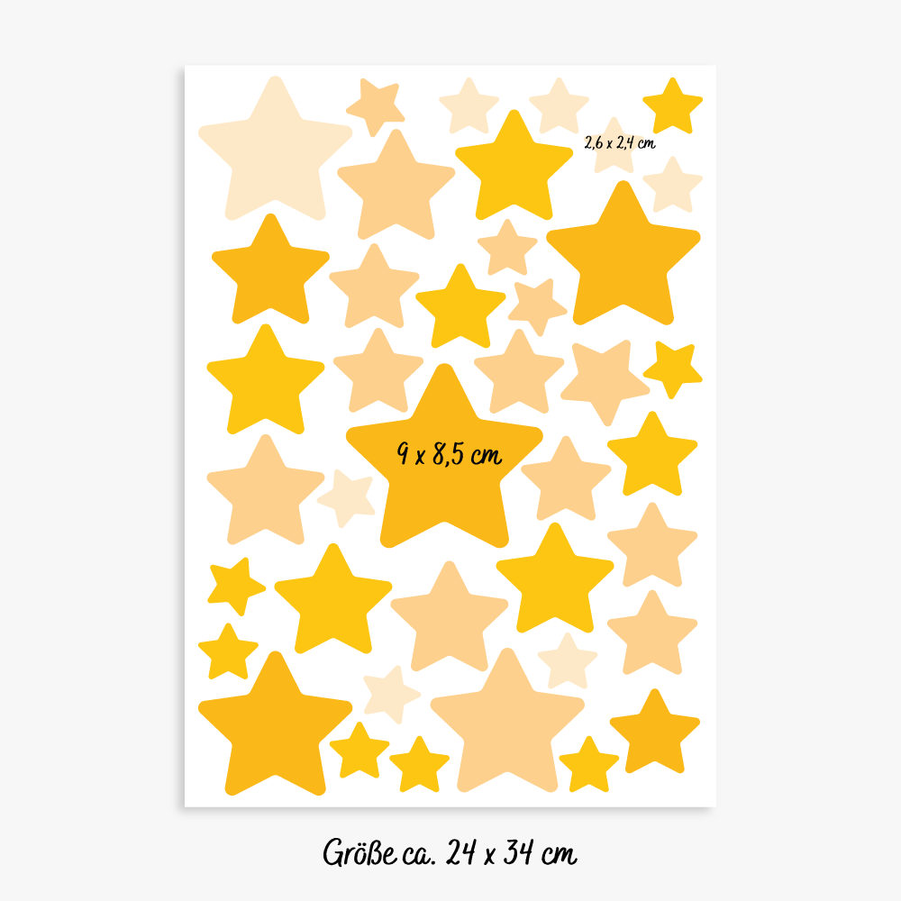 Wandsticker Sterne (verschiedene Farben)