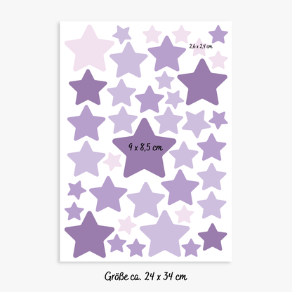 Wandsticker Sterne (verschiedene Farben)