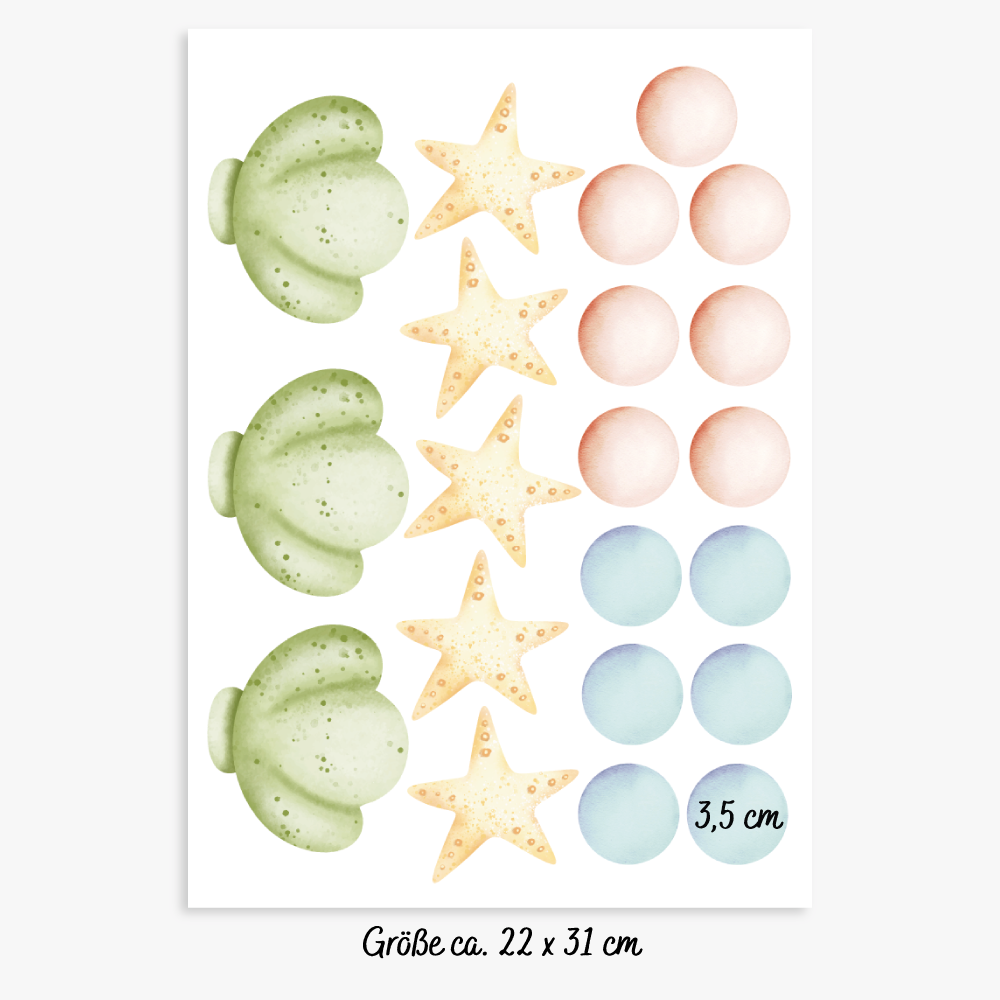 Wandsticker Unterwasserwelt-Krake Blau