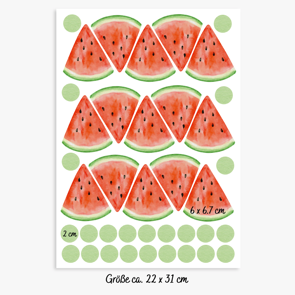 Duvar sticker karpuz üçgen