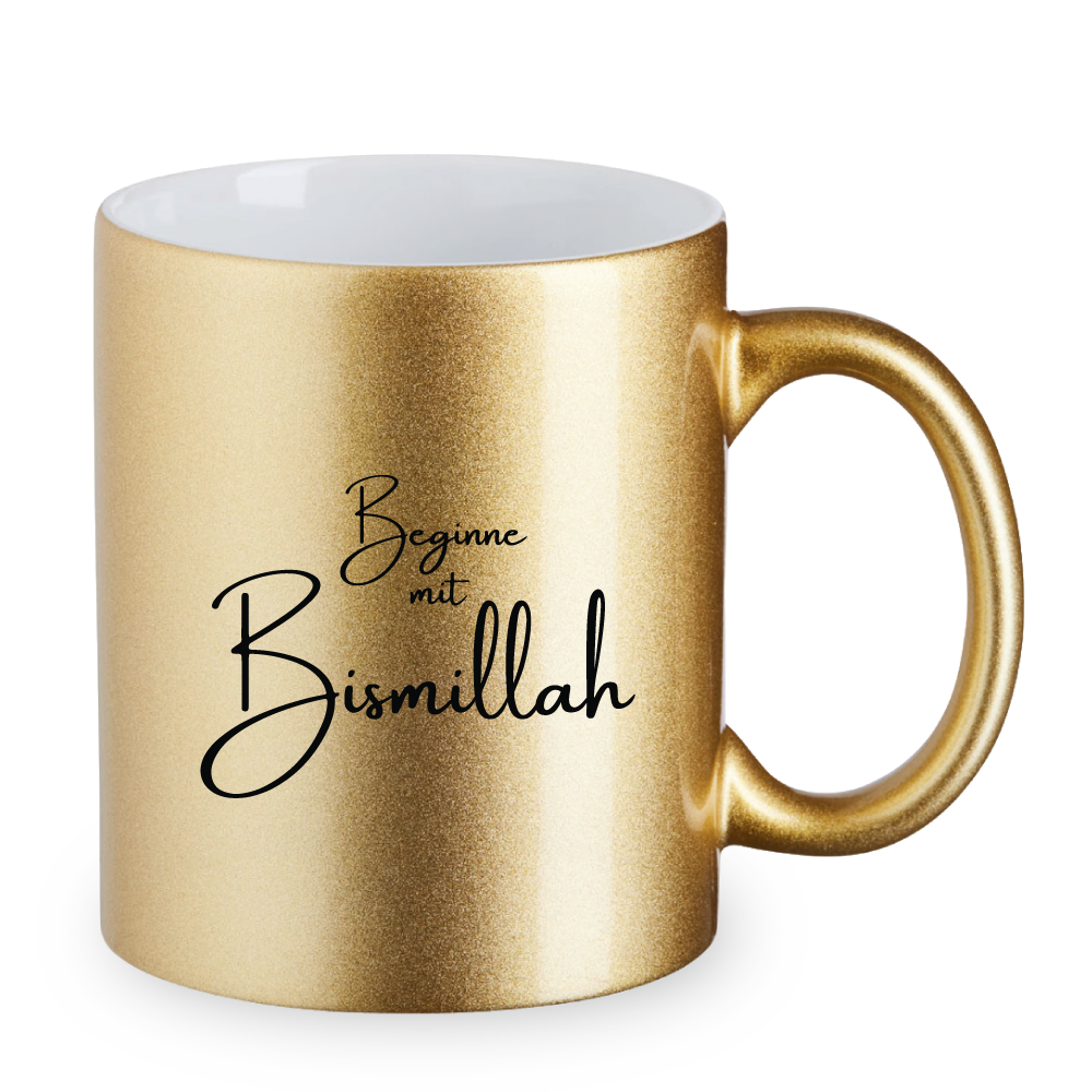 Altın Metalik Kupa - Bismillah ile Başlayın