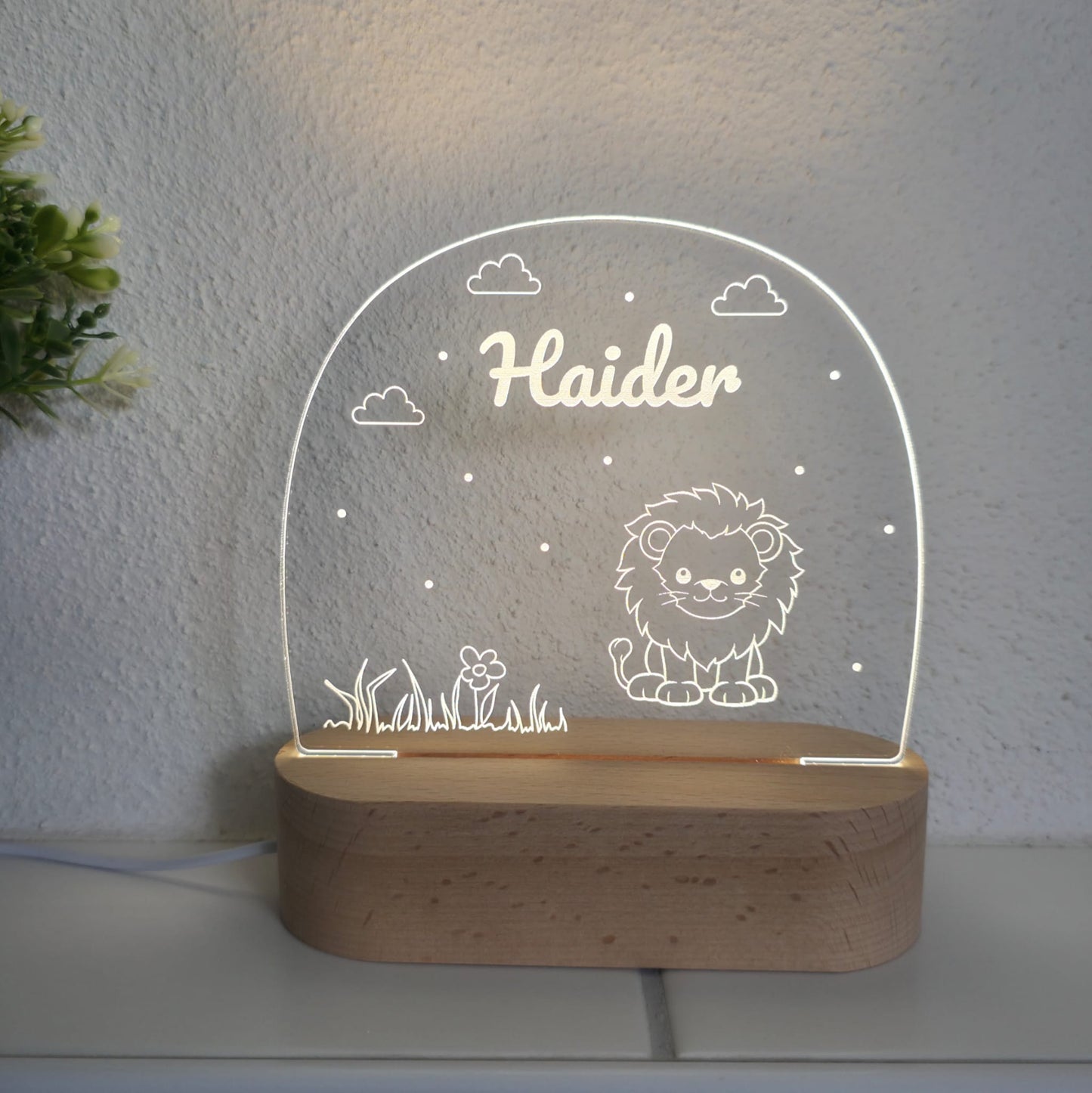 Nachtlicht Löwe - personalisierbar