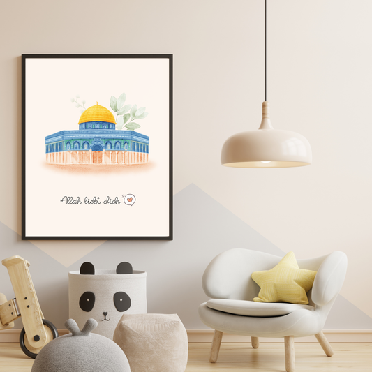 Poster Allah liebt dich -Qubbat as-Sachra
