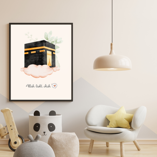 Poster Allah liebt dich -Kaaba
