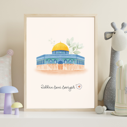 Rabbin seni seviyor 3lü Poster Seti -Kubbet-üs Sahra