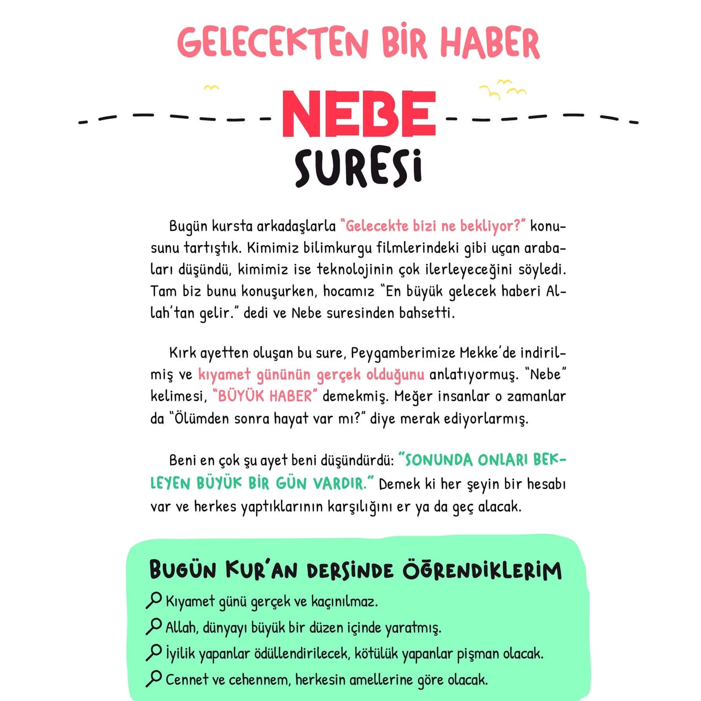 Kisa Sureler Günlüğüm – Kur’an’ı Keşfe Çıkıyoruz