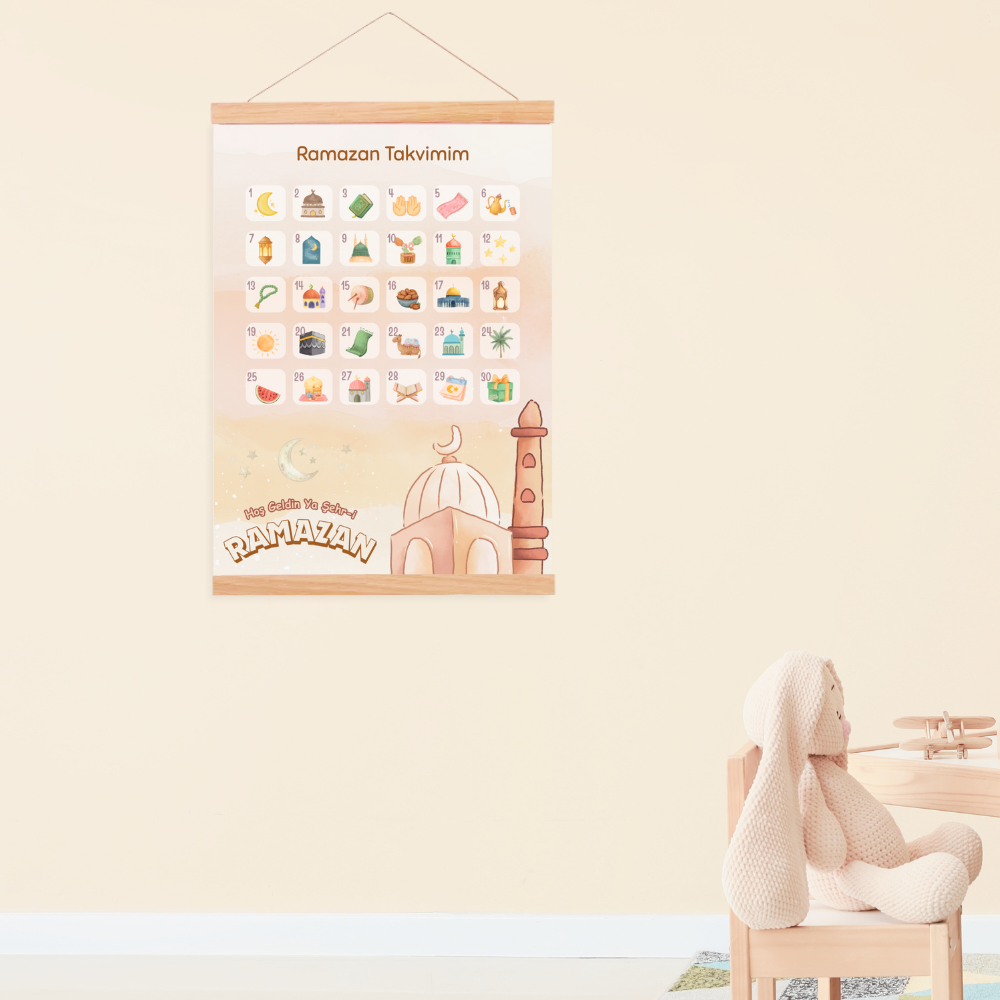 Poster Ramazan Takvimim + 30 Sticker -Terakota