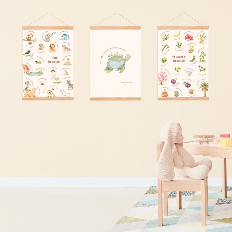 Tiere und Pflanzen im Koran 3er Poster-Set