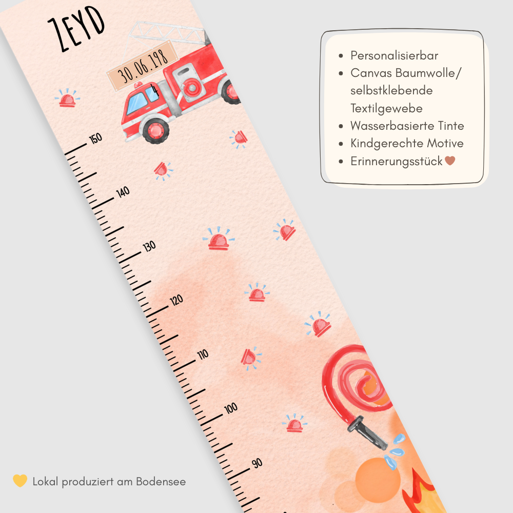 Kinder Messlatte Feuerwehr