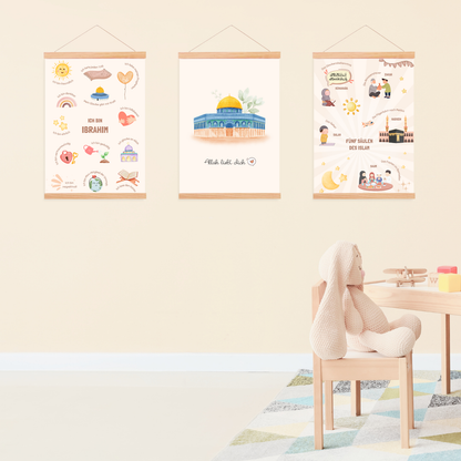 Allah liebt dich 3er Poster-Set -Qubbat as-Sachra