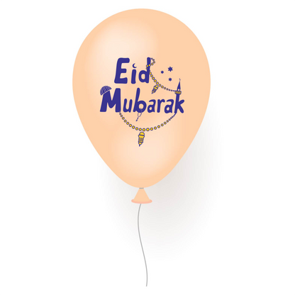 Eid Mubarak Luftballons - Farbauswahl (beidseitig bedruckt)