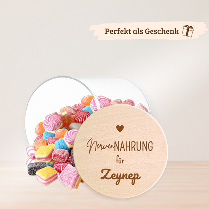 Vorratsglas "Nervennahrung" personalisierbar