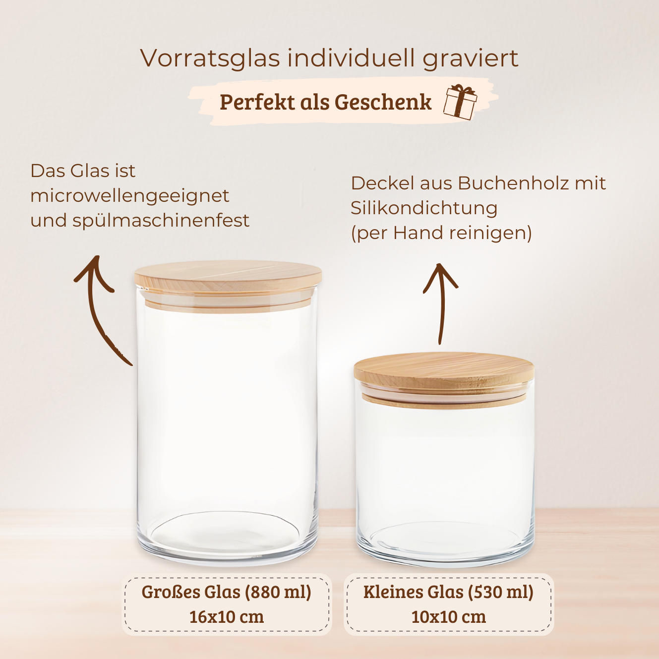Vorratsglas Moschee-Silhouette personalisierbar