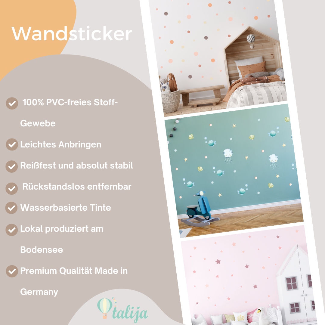 Wandsticker Blume (verschiedene Farben)