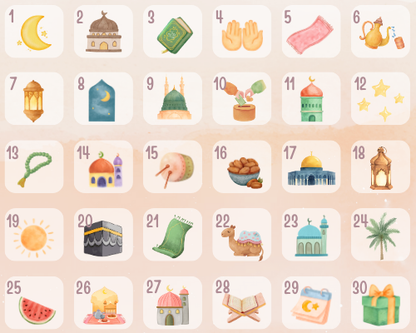 Poster Ramazan Takvimim + 30 Sticker -Terakota