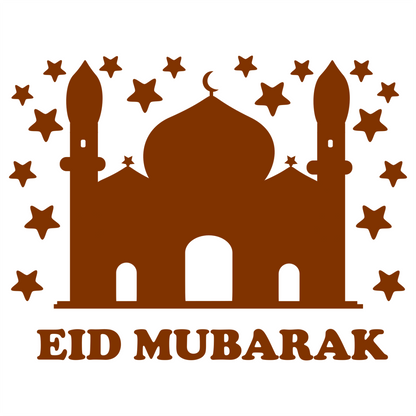 Eid Mubarak Fensterfolie - Farbauswahl