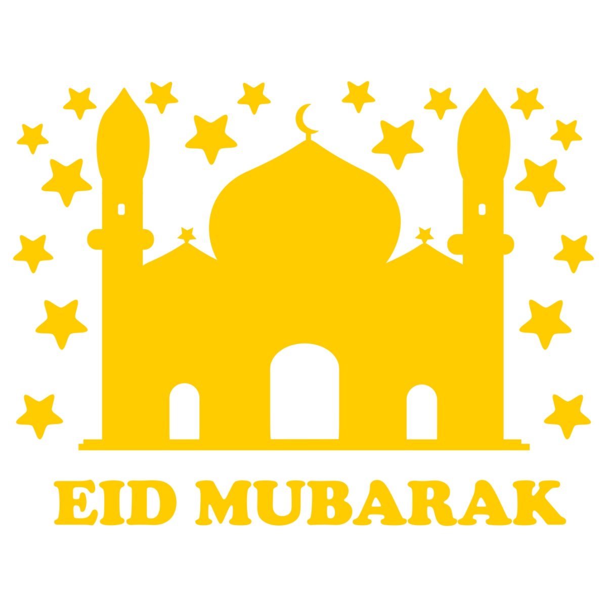 Eid Mubarak Fensterfolie - Farbauswahl