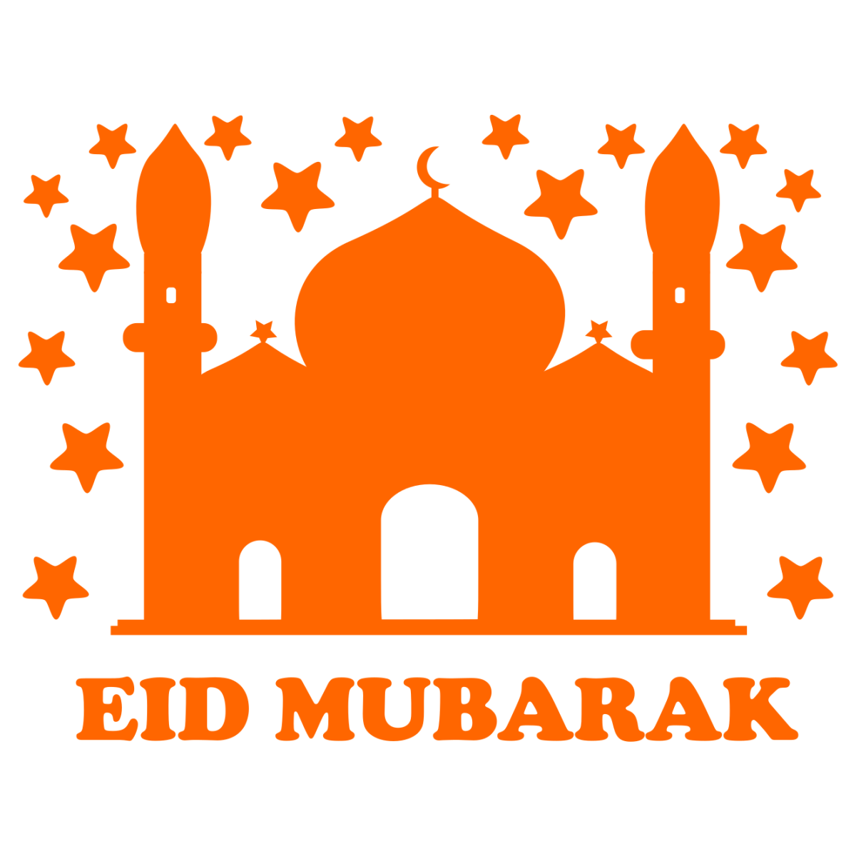 Eid Mubarak Fensterfolie - Farbauswahl