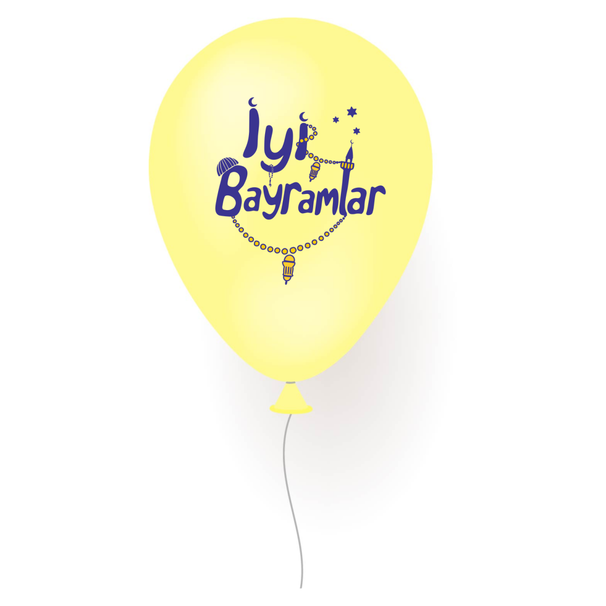 Iyi Bayramlar Luftballons - Farbauswahl (beidseitig bedruckt)