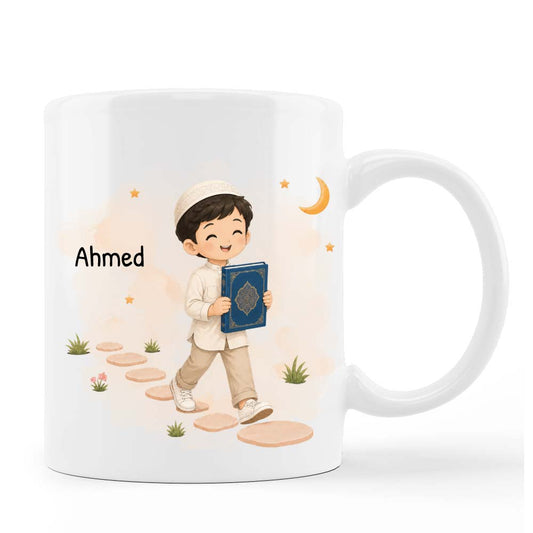 Junge auf dem Weg - viele Varianten - Personalisierte Tasse oder Spardose